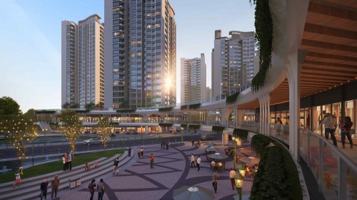 Shops at Macau New Neighbourhood (MNN) in Hengqin. (Rendering)