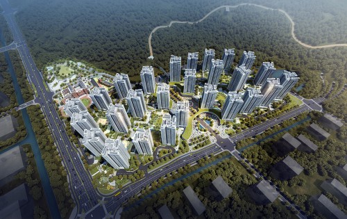 Macau New Neighbourhood (MNN) project in Hengqin featuring 27 residential towers (Rendering)