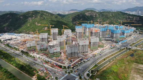 MNN superstructure works begin (View from Gang'ao Avenue and Tianyu Road)