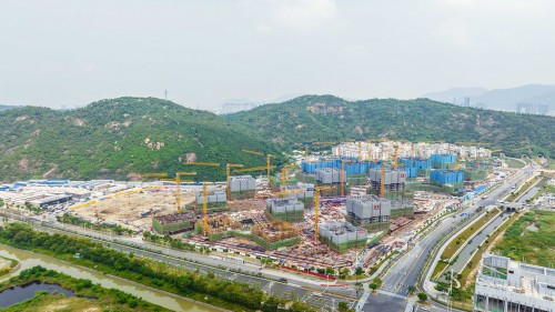 MNN superstructure works begin (View from Gang'ao Avenue and Tianyu Road)