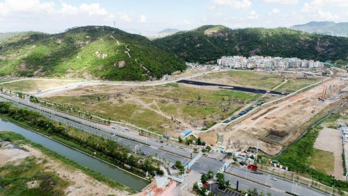 View of the site for the ‘Macau New Neighbourhood’ project in Hengqin.