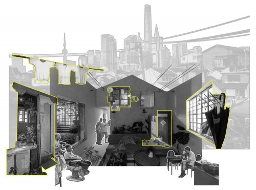 室內設計與城市意象的拼貼概念（圖片來源：灰空間建築事務所）
