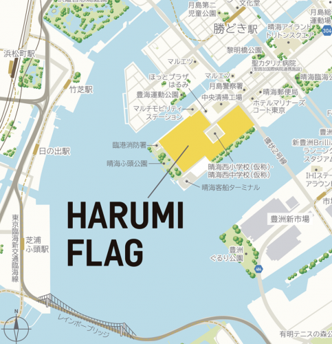 HARUMI FLAG場館位置圖（網上圖片）